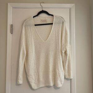 Urban Outfitters White Loose Sweater